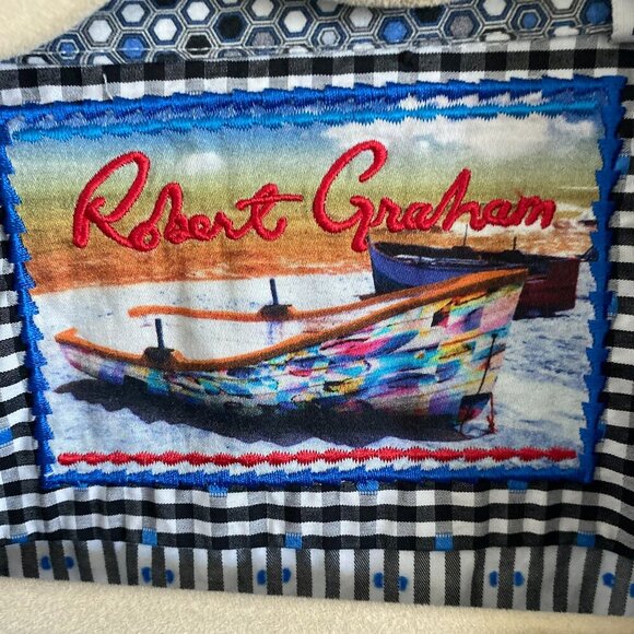 Robert Graham Long Sleeve Classic Fit Men's Button Down Shirt Size L - Picture 2 of 7